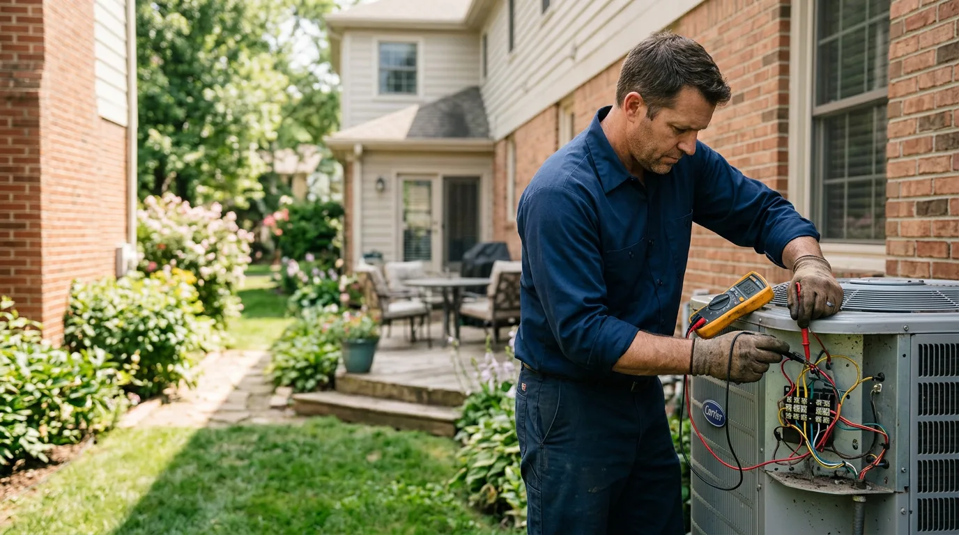 HVAC technician working near Scranton, ND